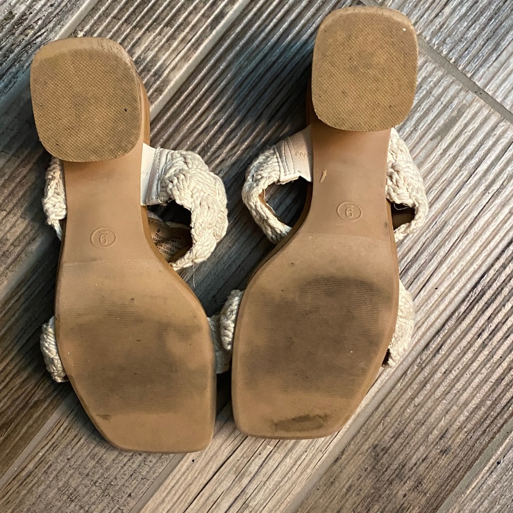 Universal Thread Tcream Braided Sandals - image 4